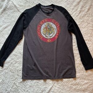 Harry Potter | Hogwarts Railways Long Sleeve Tee Raglan Unisex Mens Sz M Medium